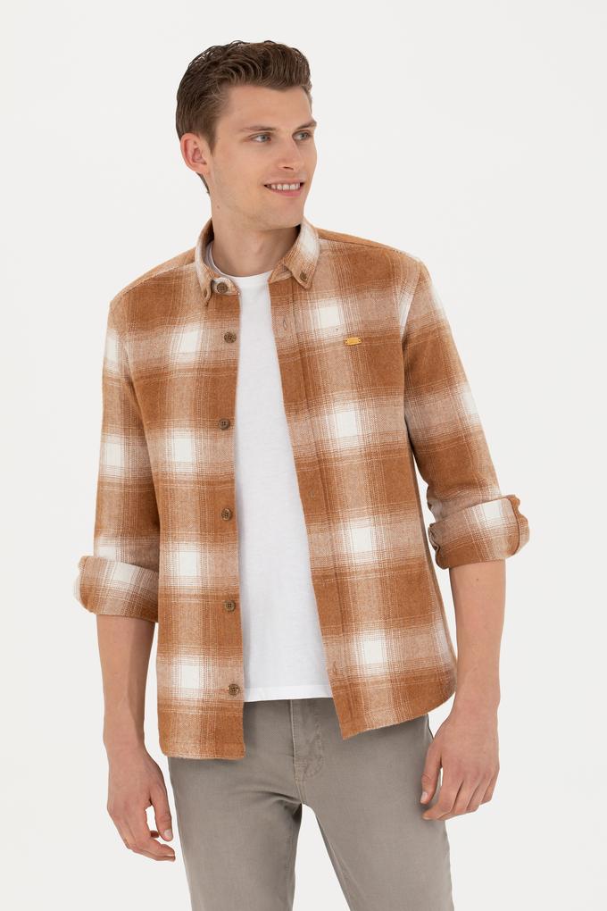 Erkek Hardal Uzun Kollu Gömlek