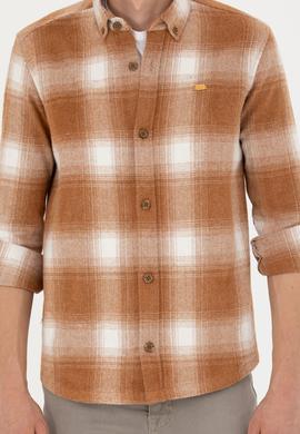 Erkek Hardal Uzun Kollu Gömlek - 50272653010