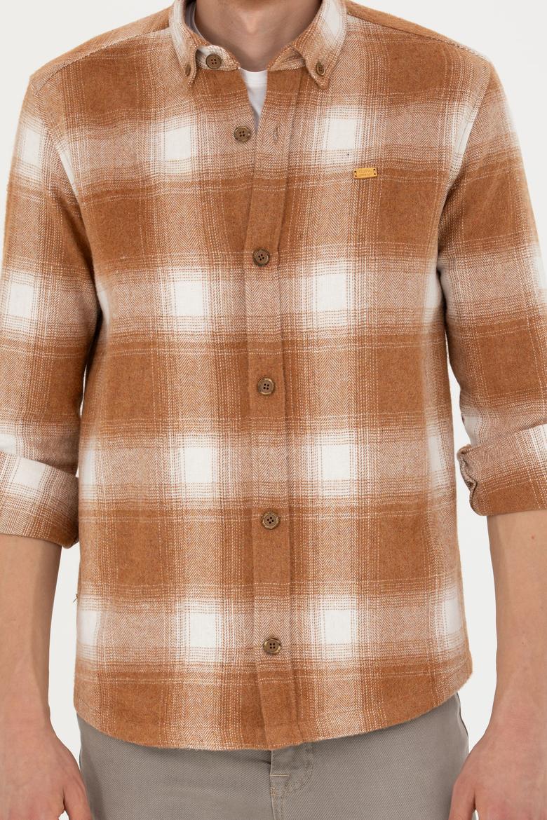 Erkek Hardal Uzun Kollu Gömlek - 50272653010