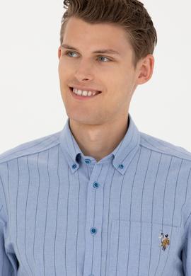 Erkek Mavi Uzun Kollu Gömlek - 50277946007