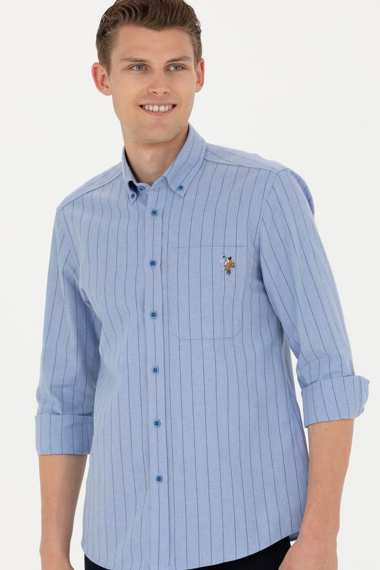 Erkek Mavi Uzun Kollu Gömlek - 50277946007
