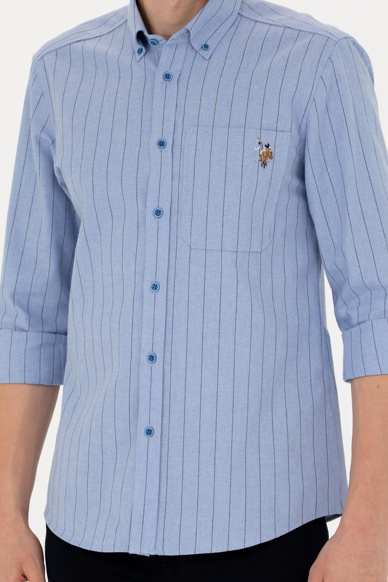 Erkek Mavi Uzun Kollu Gömlek - 50277946007