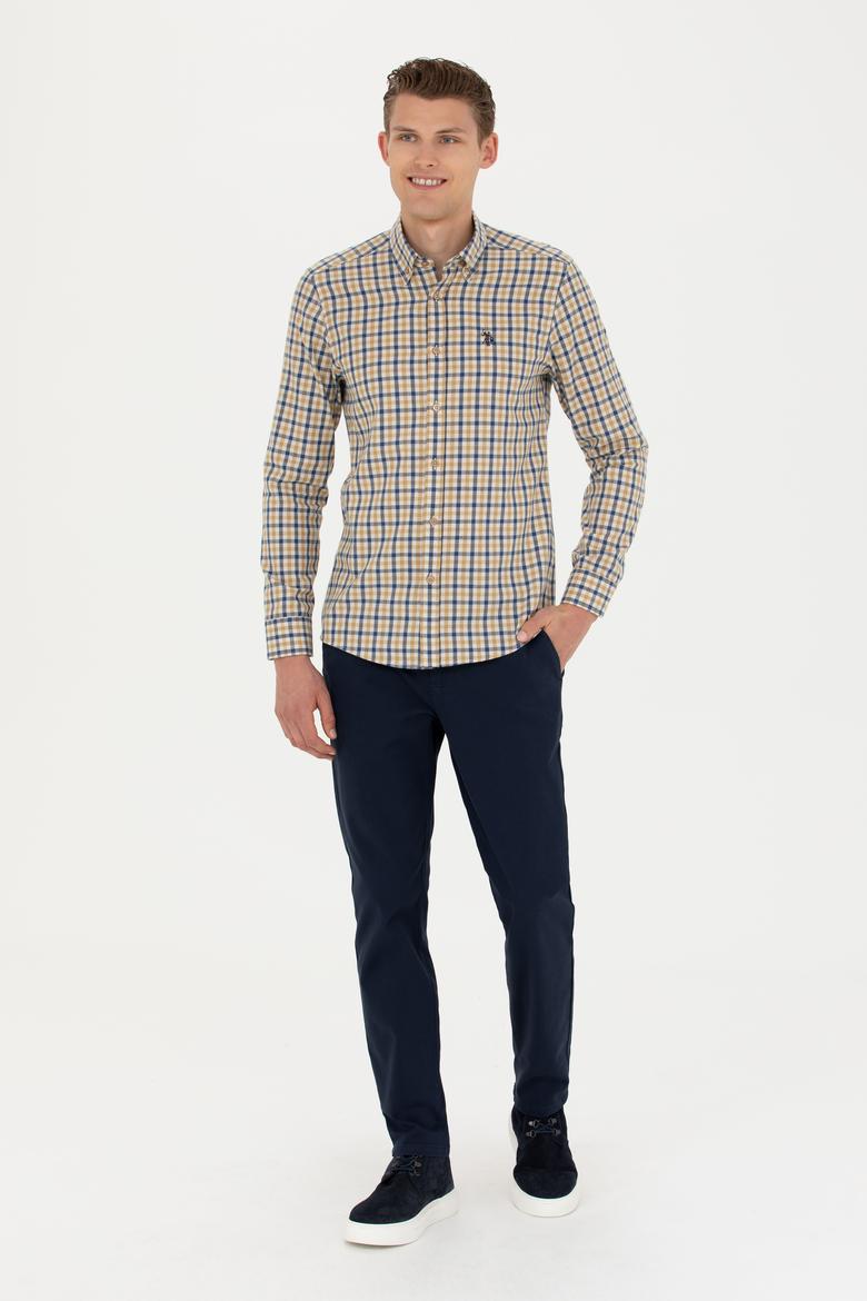 Erkek Lacivert Kanvas Pantolon