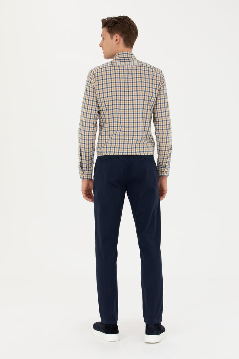 Erkek Lacivert Kanvas Pantolon - 50275530011