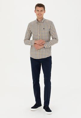 Erkek Lacivert Kanvas Pantolon - 50275530011