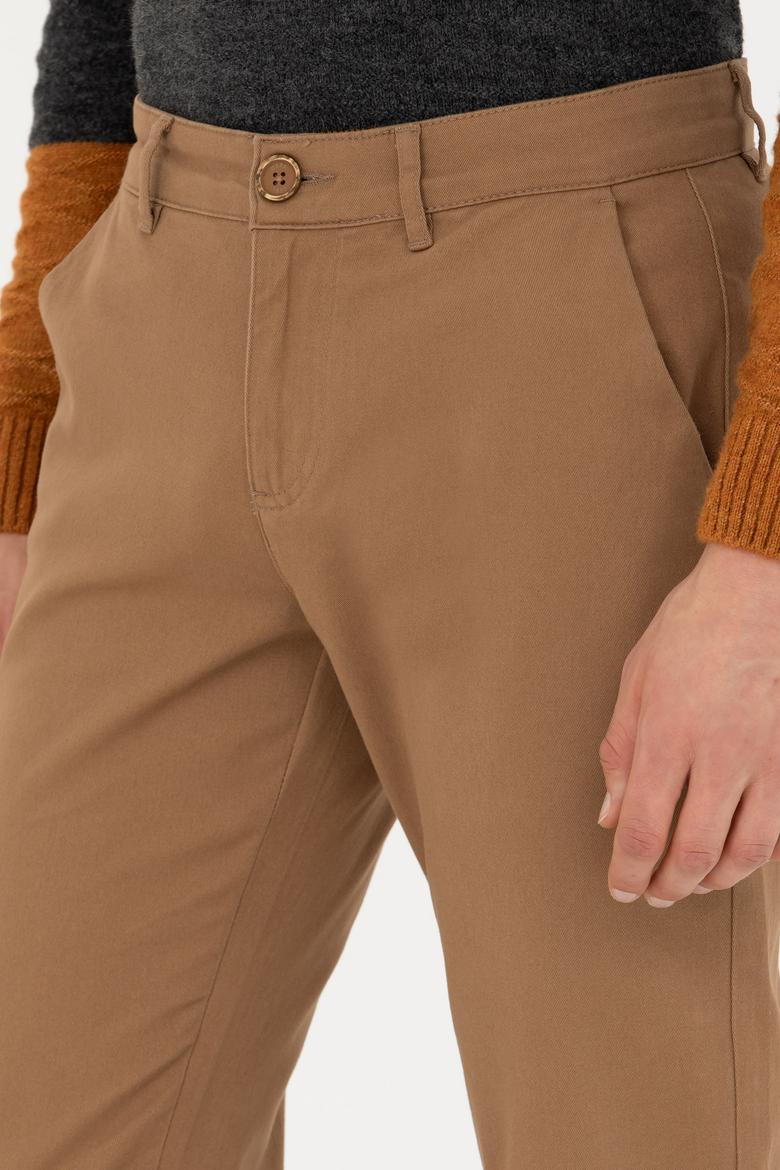 Erkek Camel Kanvas Pantolon - 50275530007