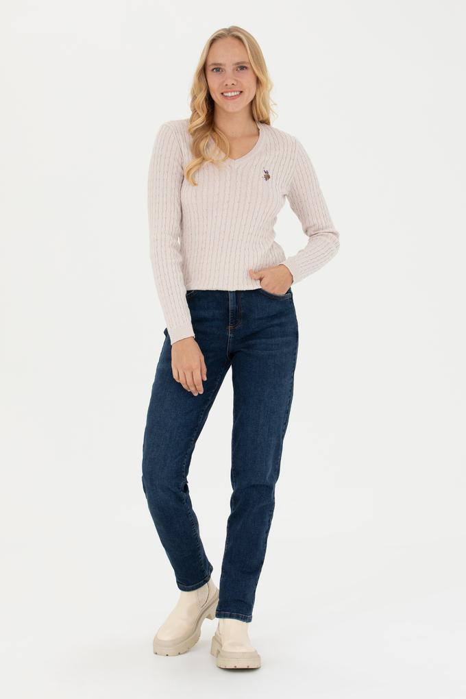 Kadın Koyu Mavi Jean Pantolon