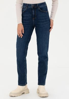 Kadın Koyu Mavi Jean Pantolon - 50276166006