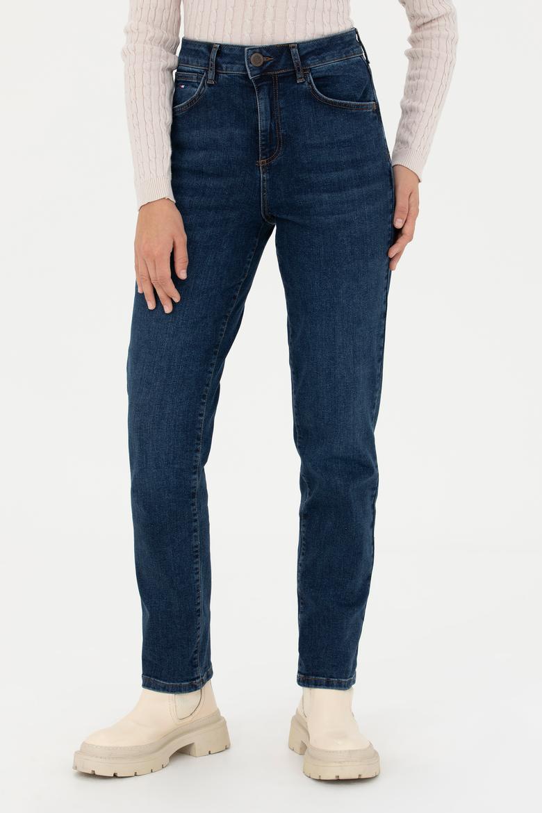 Kadın Koyu Mavi Jean Pantolon - 50276166006