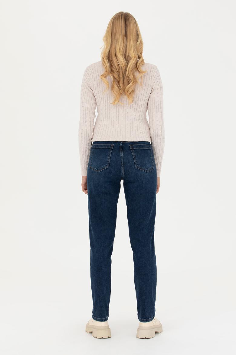 Kadın Koyu Mavi Jean Pantolon - 50276166006