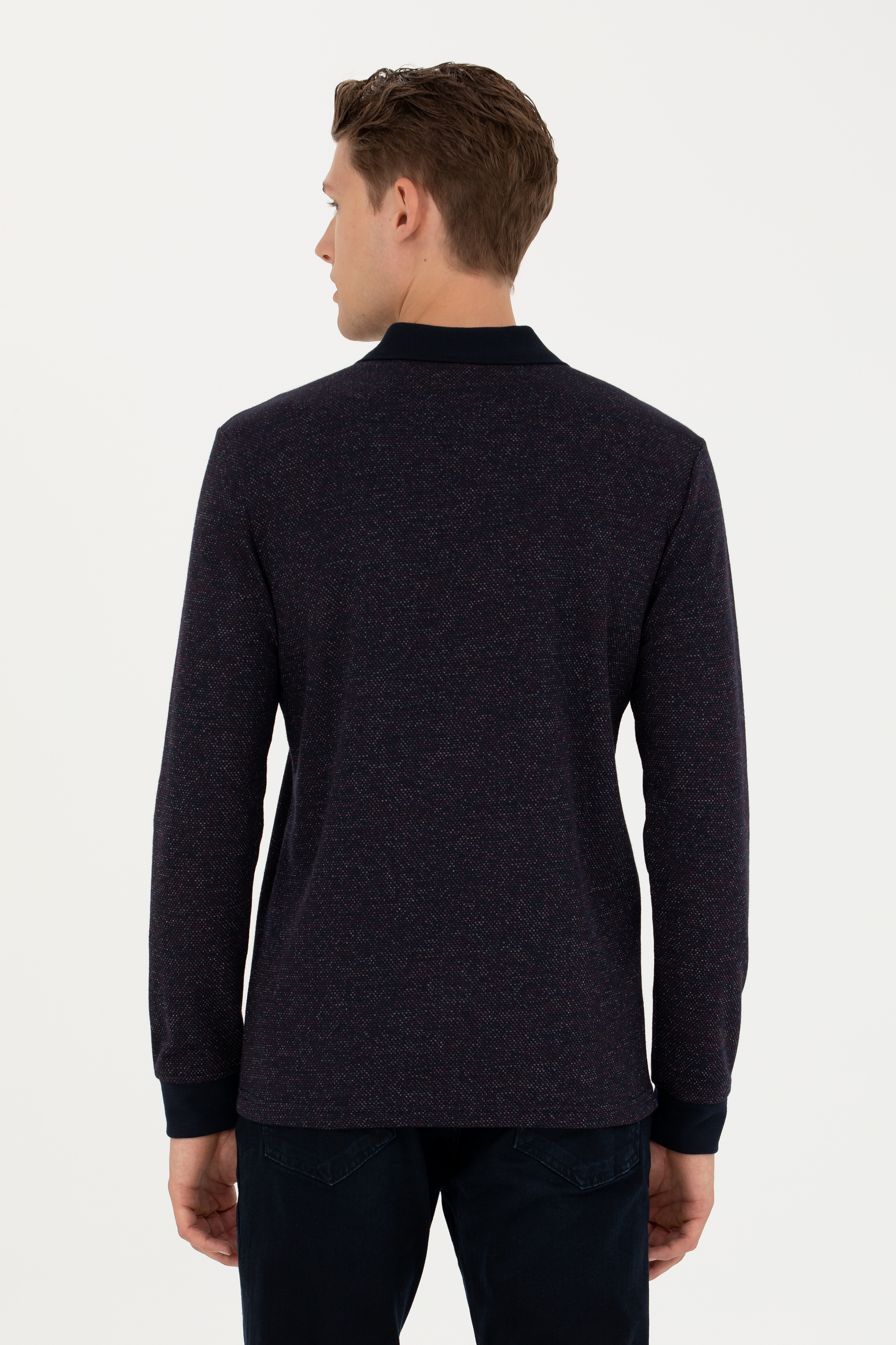 Erkek Lacivert Sweatshirt - Image 5