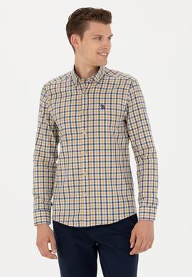 Erkek Kum Uzun Kollu Gömlek - 50279414088