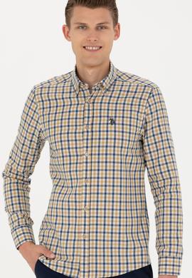Erkek Kum Uzun Kollu Gömlek - 50279414088