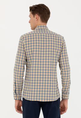 Erkek Kum Uzun Kollu Gömlek - 50279414088