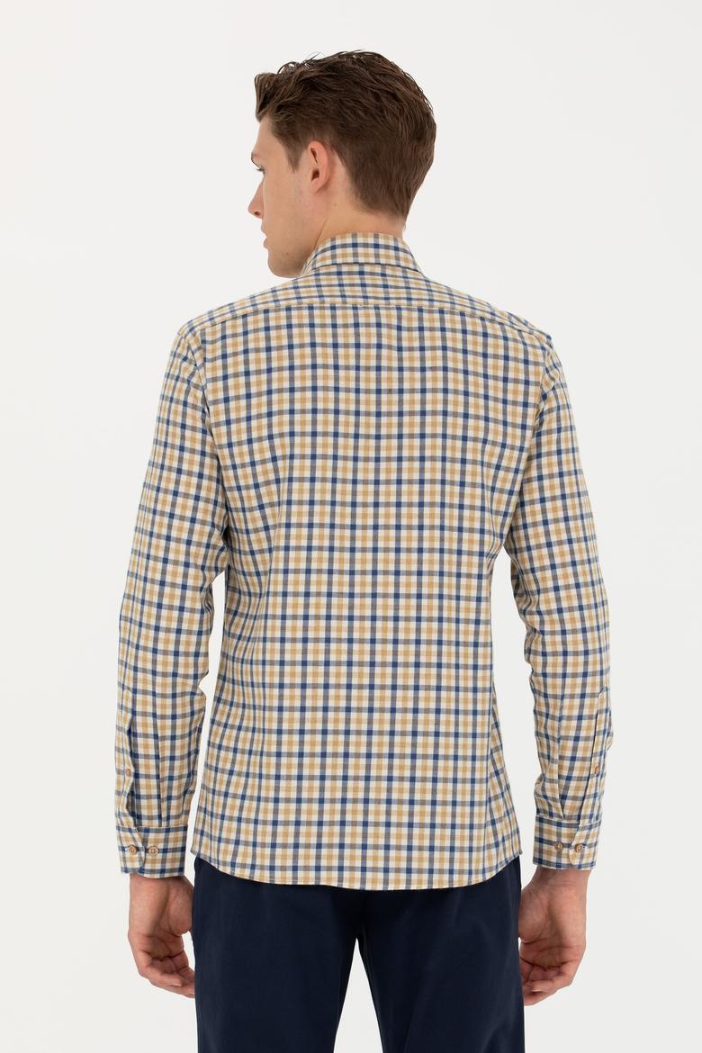 Erkek Kum Uzun Kollu Gömlek - 50279414088