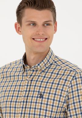 Erkek Kum Uzun Kollu Gömlek - 50279414088