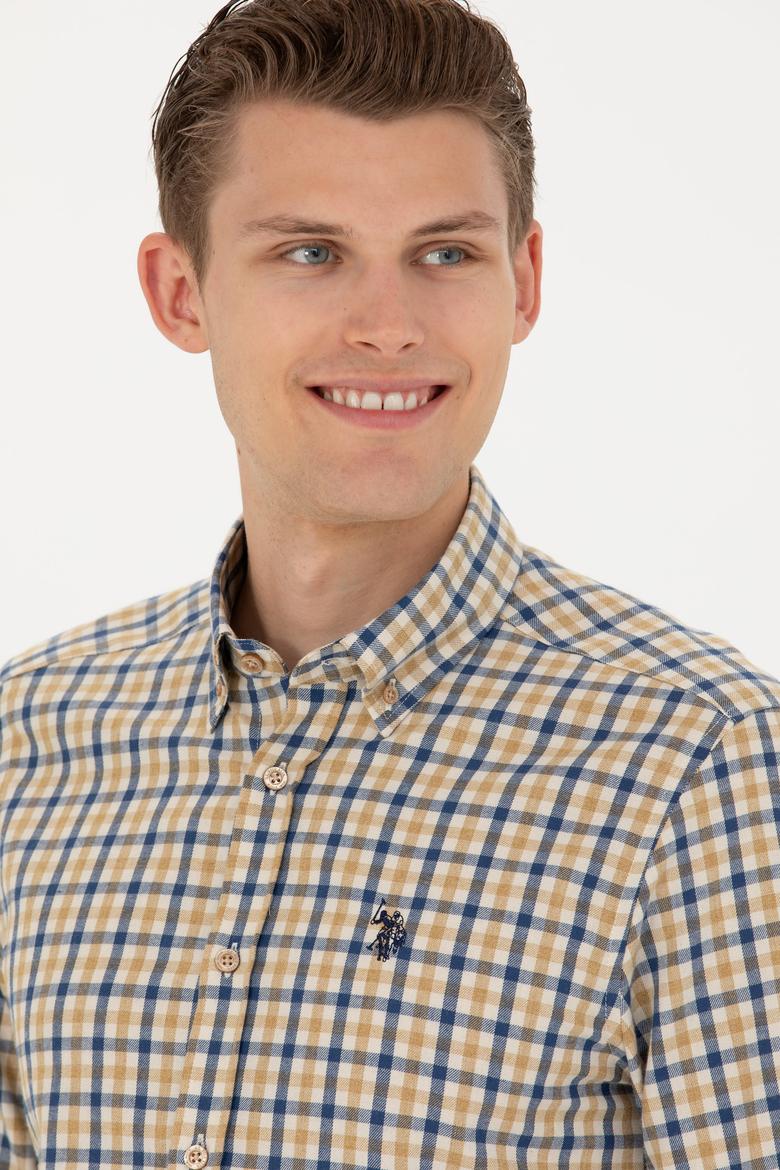 Erkek Kum Uzun Kollu Gömlek - 50279414088