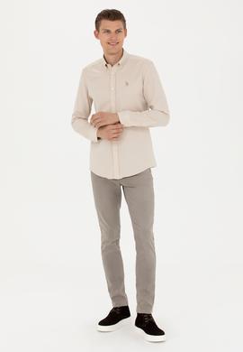 Erkek Kum Uzun Kollu Gömlek - 50279424001
