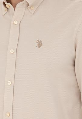 Erkek Kum Uzun Kollu Gömlek - 50279424001