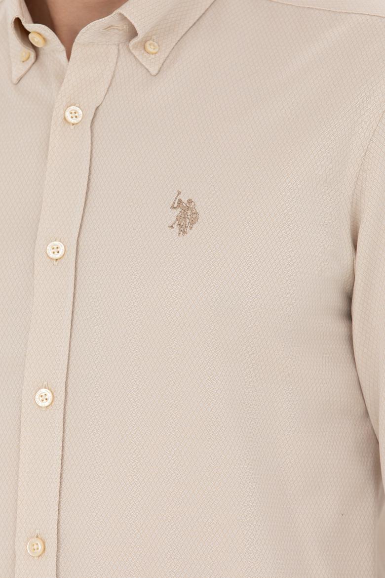 Erkek Kum Uzun Kollu Gömlek - 50279424001