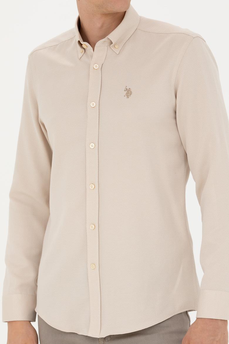 Erkek Kum Uzun Kollu Gömlek - 50279424001