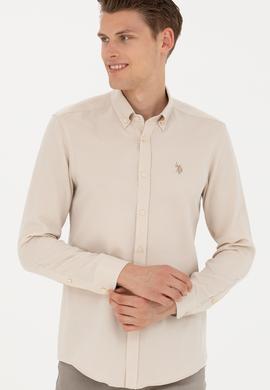Erkek Kum Uzun Kollu Gömlek - 50279424001