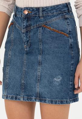 Kadın Mavi Jean Etek - 50271180003