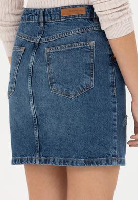 Kadın Mavi Jean Etek - 50271180003