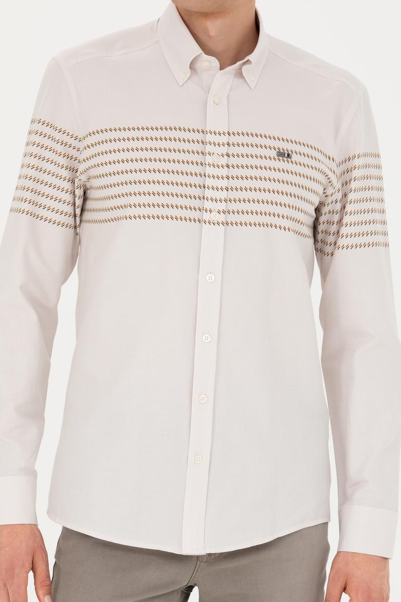 Erkek Taş Uzun Kollu Gömlek - 50272106017