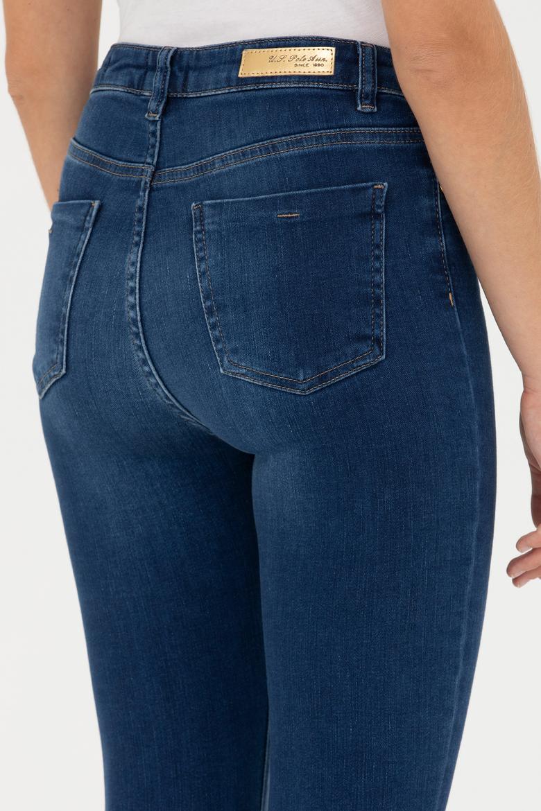 Kadın Koyu Mavi Skinny High Waist Fit Jean Pantolon - 50272307002