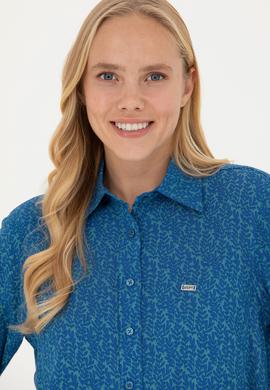 Kadın Petrol Uzun Kollu Gömlek - 50272148026