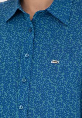 Kadın Petrol Uzun Kollu Gömlek - 50272148026