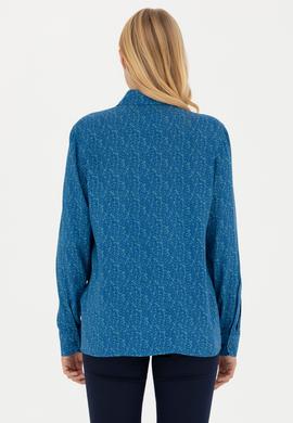 Kadın Petrol Uzun Kollu Gömlek - 50272148026