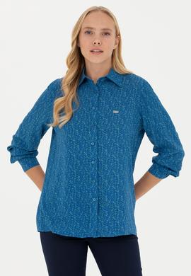 Kadın Petrol Uzun Kollu Gömlek - 50272148026