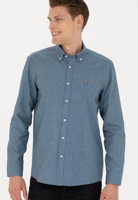 Erkek Açık Mavi Uzun Kollu Gömlek - 50276574076