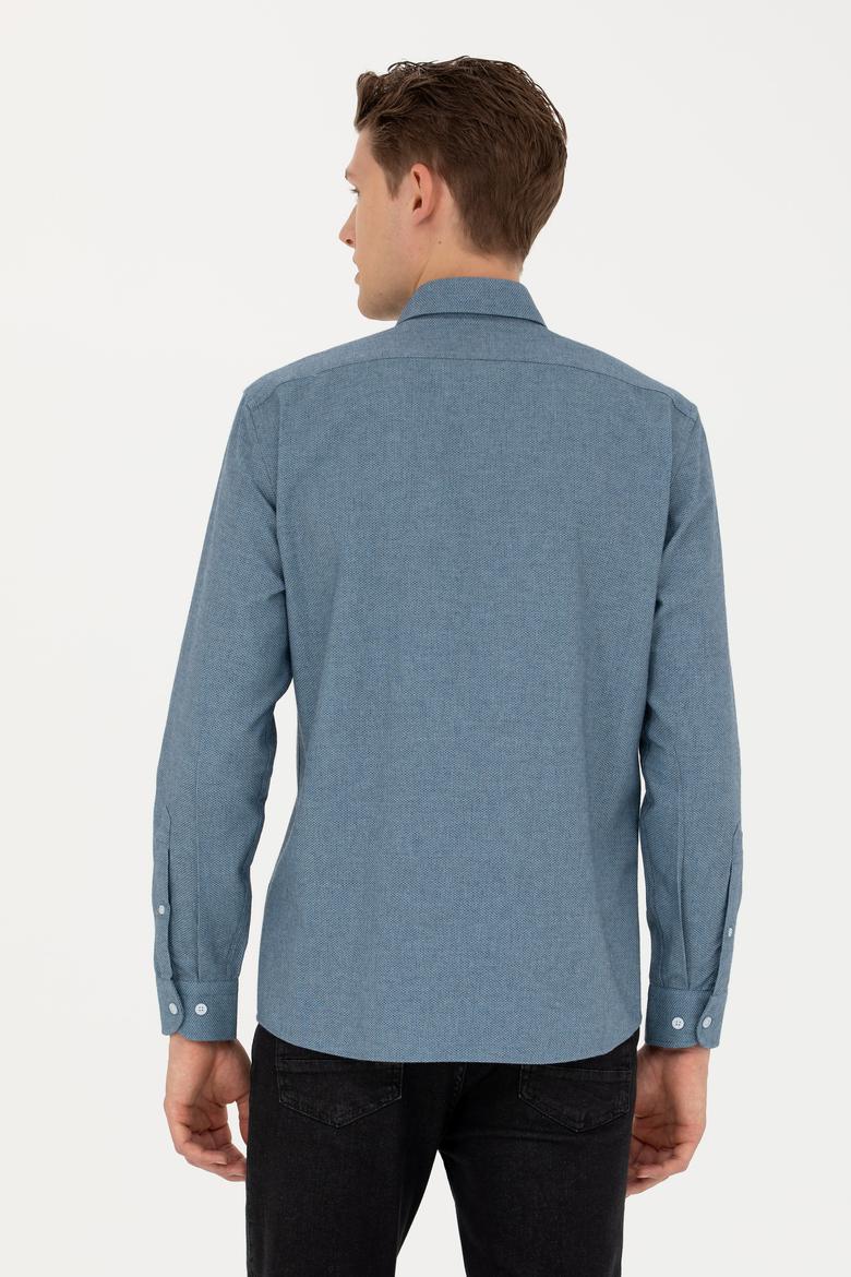 Erkek Açık Mavi Uzun Kollu Gömlek - 50276574076