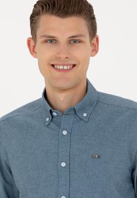 Erkek Açık Mavi Uzun Kollu Gömlek - 50276574076