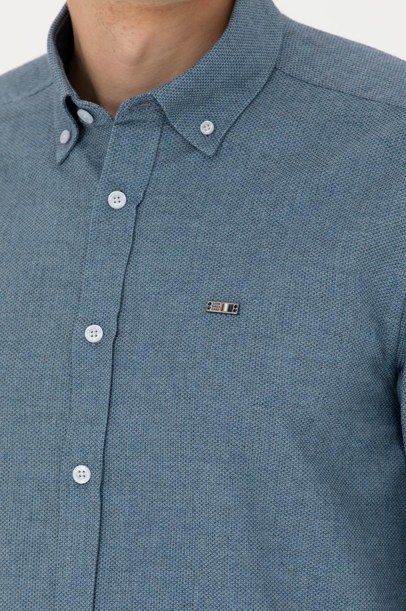 Erkek Açık Mavi Uzun Kollu Gömlek