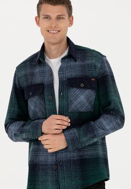 Erkek Petrol Uzun Kollu Gömlek - 50272716012