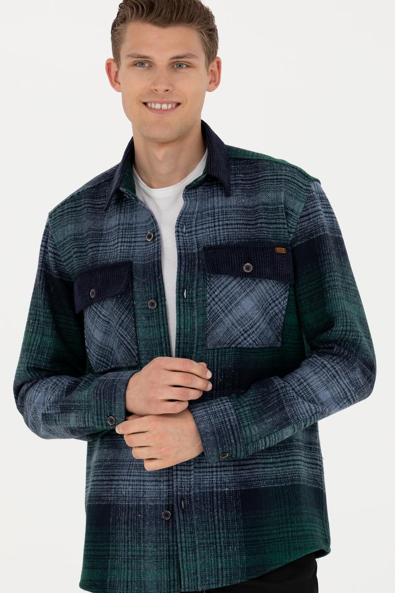 Erkek Petrol Uzun Kollu Gömlek - 50272716012