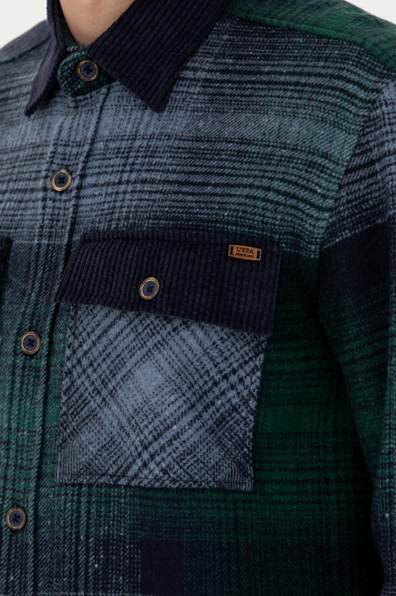 Erkek Petrol Uzun Kollu Gömlek