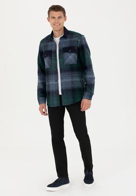 Erkek Petrol Uzun Kollu Gömlek - 50272716012