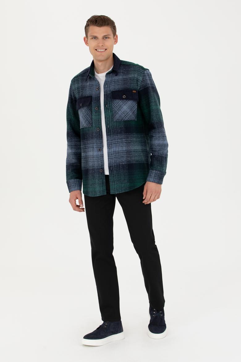 Erkek Petrol Uzun Kollu Gömlek - 50272716012