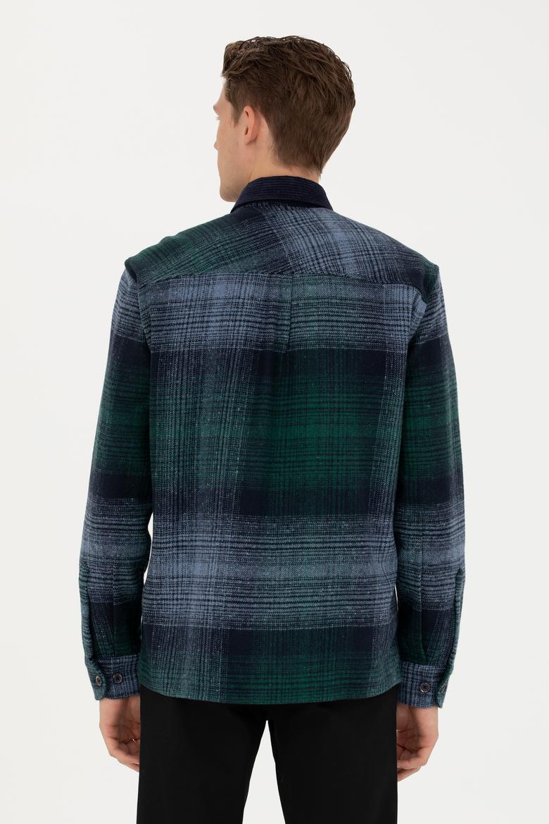 Erkek Petrol Uzun Kollu Gömlek - 50272716012