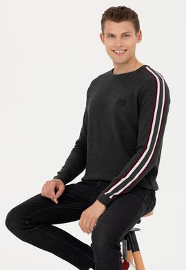 Erkek Antrasit Melanj Kazak - 50277103015