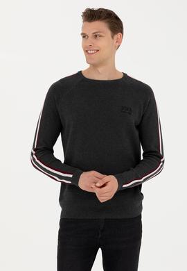 Erkek Antrasit Melanj Kazak - 50277103015