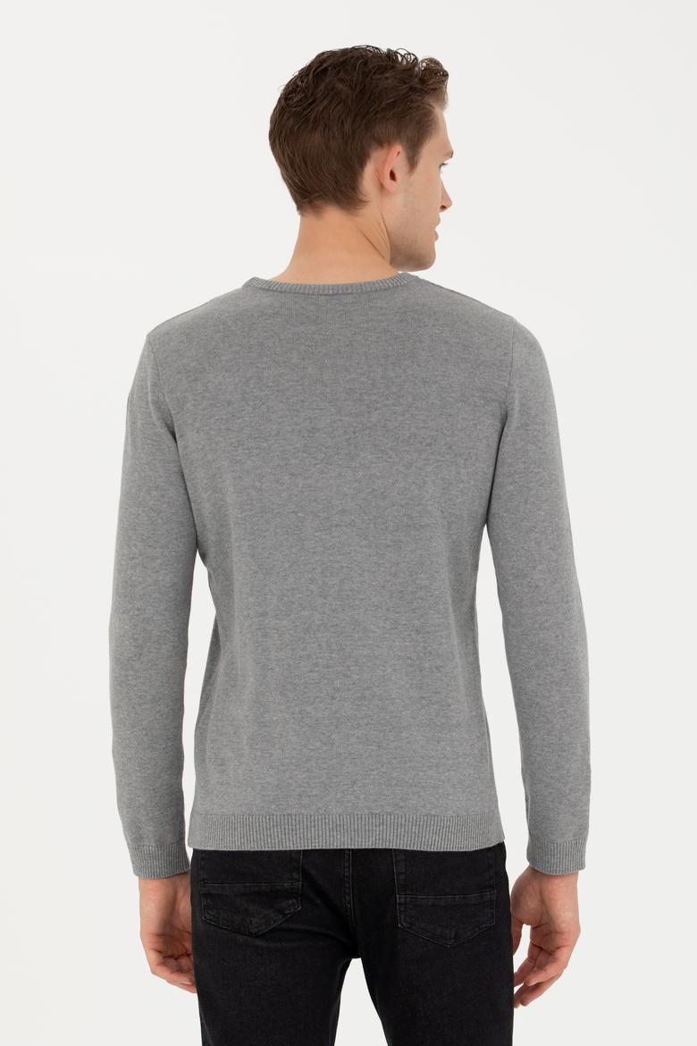 Erkek Gri Melanj Kazak - 50277115002