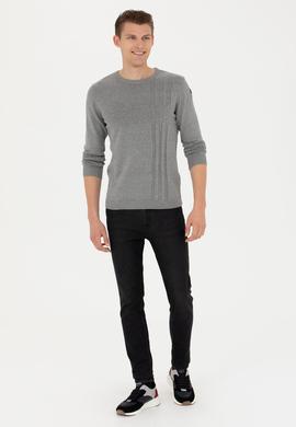 Erkek Gri Melanj Kazak - 50277115002