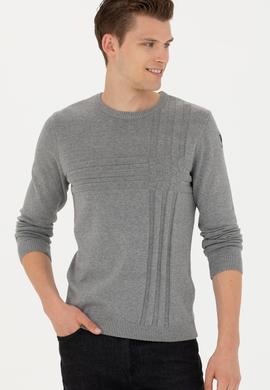 Erkek Gri Melanj Kazak - 50277115002