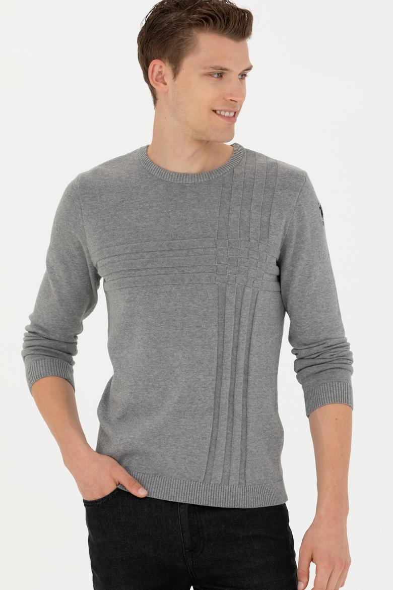 Erkek Gri Melanj Kazak - 50277115002